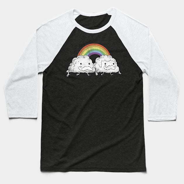 Gay Clouds Baseball T-Shirt by Queenmob